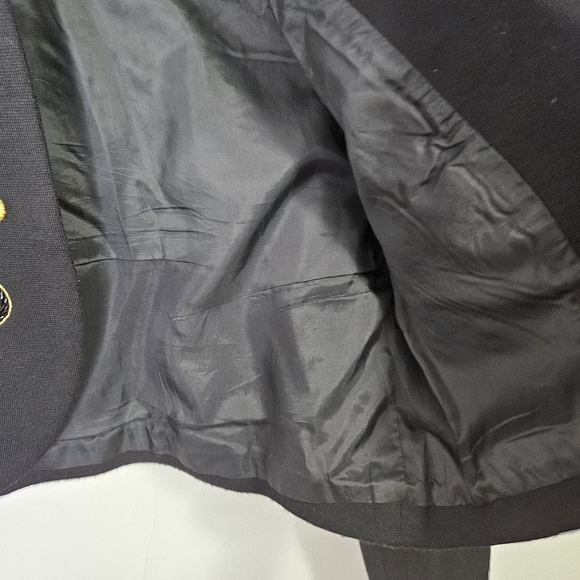 VTG Lillie Rubin Bolero Jacket Sz L Black Beaded Embroidered Wool Night Party - Picture 6 of 12